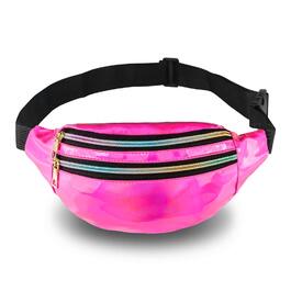 Гірчиця поясна сумка вологостійка, поясна сумка на пояс з відділеннями на блискавці, регульований ремінь, поясна сумка для жінок та чоловіків, для вечірок, фестивалів, спорту, активного відпочинку, подорожей (Рожевий)