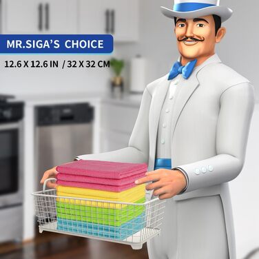 Універсальні серветки з мікрофібри MR.SIGA для прибирання, набір 50 шт (32 x 32 см)
