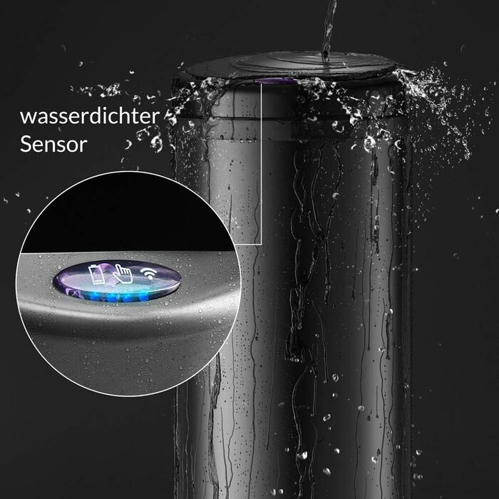 Сміттєвий бак Deuba Sensor 40л Автоматичний з LED-дисплеєм та сенсором руху, водонепроникний