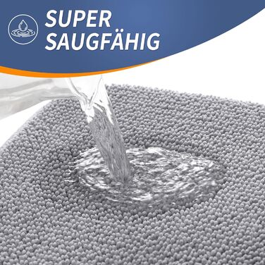 Килимок для ванної кімнати Homaxy з піною пам'яті, 40x60 см, сірий. М'який, неслизький, швидковисихаючий, для ванної кімнати.