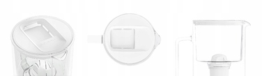 Скляний фільтр-кувшин Wessper D2 BOROSILICATE 3 л, білий + 6 фільтрів