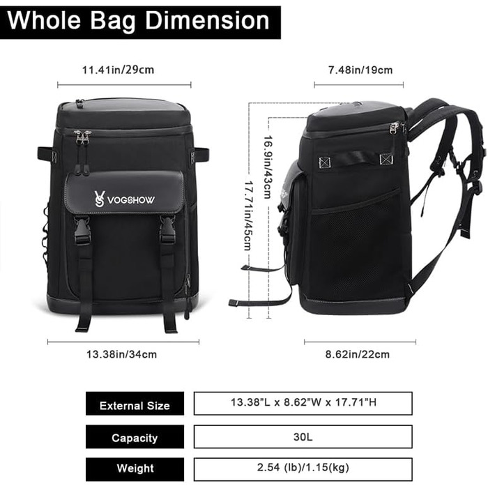 Vogshow Insulated Cooler Backpack - Large Cooler Bag, Insulated Picnic Backpacks, Multi-Purpose Thermal Backpacks for Camping, Family Outdoor Activities, BBQ, Shopping, Travel, Fishing, and Beach