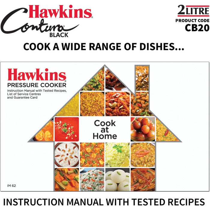Скороварка Hawkins CB20 Contura Black, 2 л, анодована, швидкого приготування