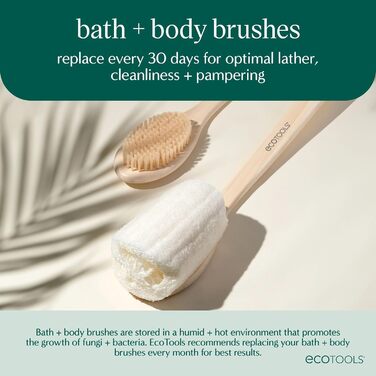 Еко-щітка для сухого скрабу тіла Ecotools Detoxify & Smooth, рожева