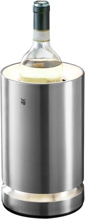 WMF Electric Bottle Cooler, Sparkling Wine or Wine Cooler Electric, Cooling Sleeve, LED Lighting
