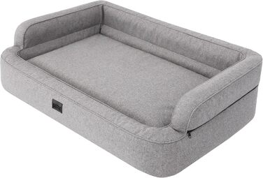 Крісло-ліжко для собак та котів, крісло-лежанка, сірий колір, XXL (117x79 см) знімний чохол