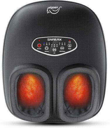 Масажер для ніг Snailax Shiatsu з підігрівом для фасціїту, невропатії, глибокий масаж, компресія, вібрація, для дому та офісу, подарунок