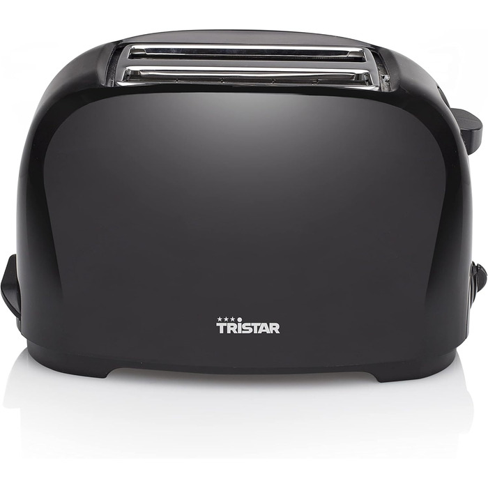 Тостер Tristar BR-1025: 6 рівнів підсмажування, підставка для тостів, знімний піддон для крихт, чорний