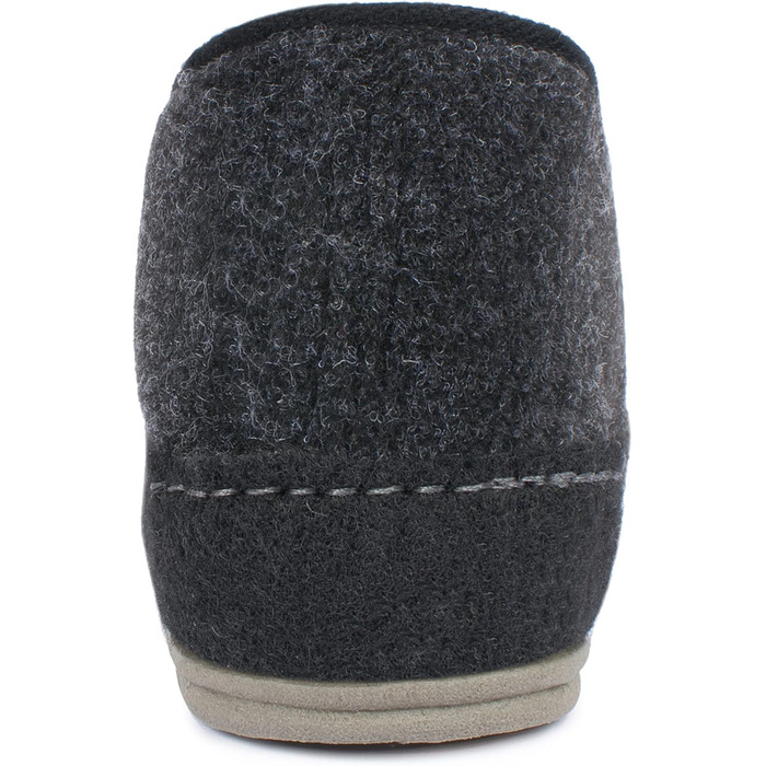 Чоловічі фетрові домашні тапочки Schawos 6064, теплі, з вовняною підкладкою, неслизькі, на липучці (42 EU, чорні)