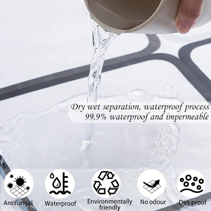 Шторка для душу 200x200 см, PEVA, антигрибкова, водонепроникна, пральна, з 12 кільцями, для душу та ванни