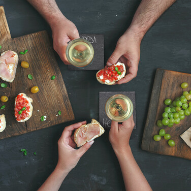 Relaxdays Slate Coasters, 10-Piece Set