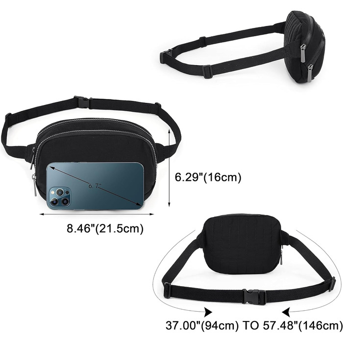 Жіночий гаманець UTO з PU шкіри, багатофункціональний на замку, клатч для телефону (1265 Чорний)