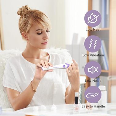 TOUCHBeauty Електричний фрезер для нігтів 5-в-1, бездротовий, манікюр/педикюр, набір з LED/UV сушаркою, AG-1335C (Лідний)