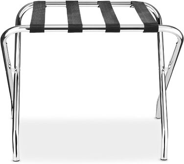 Amenities Trunk Folding Chrome Stainless Steel Suitcase Shelf Luggage Rack without Backrest (2-Pack)