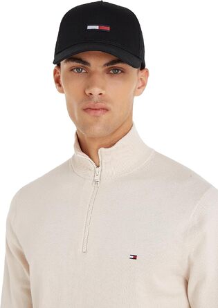 Кепка Tommy Jeans Unisex Flag Basecap чорна, універсальний розмір
