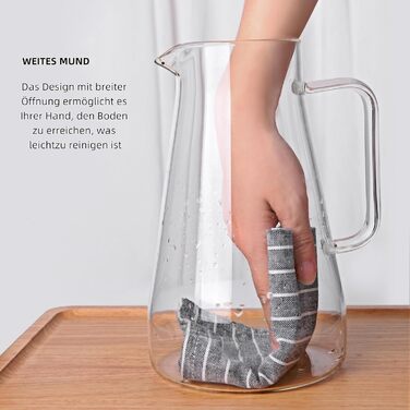 Скляний чайник CNGLASS з ситом із нержавіючої сталі, термостійкий заварник для листового та квіткового чаю, 1650 мл