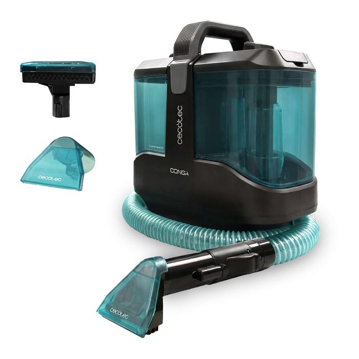 Пилгопоглинач Cecotec Conga Popstar 3000 CarpetClean: 400 Вт, 2 баки (чиста та брудна вода), водяний спрей, 6 м радіус дії, 1,2 м шланг