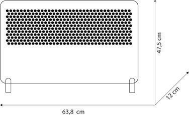 Конвектор-вентилятор Olimpia Splendid Caleo TT 2000W з турбо-режимом та таймером, білий, 70 м³