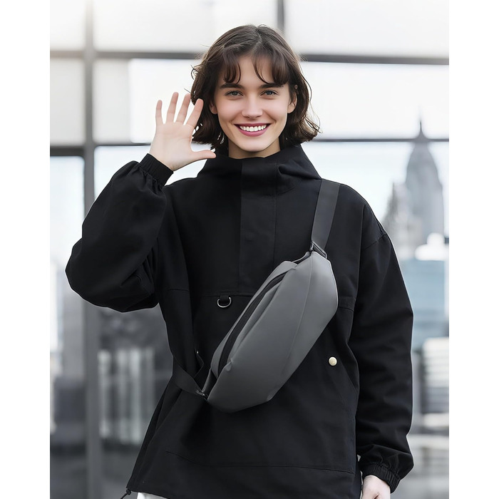 Поясна сумка чоловіча/жіноча велика, з PU шкіри, водонепроникна, для спорту, подорожей, бігу, піших прогулянок, захист від крадіжки, елегантна, темно-зелена