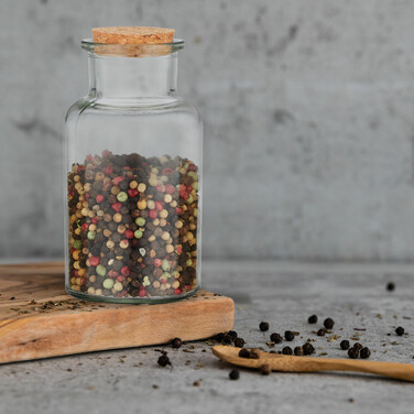 Relaxdays Set of 8 Spice Jars with Cork Lids