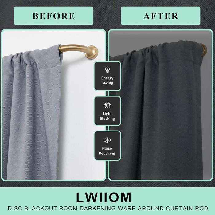 Штанга для штор Warmgold, діаметр 2,5 см, регульована штанга для затемнення, алюмінієві кінчики та кріплення, 71–381 см (28–150 дюймів), тепле золото