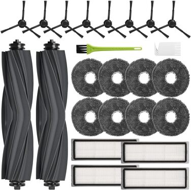 Запчастини для Dreame X30 Ultra, L10s Ultra Gen2, L40 Ultra, Mova E30 Ultra: комплект аксесуарів (2 основні щітки, 4 фільтри, 4 мікрофібри, 4 бічні щітки, 4 пилозбірники) сумісні з L10s Pro/L10s Plus