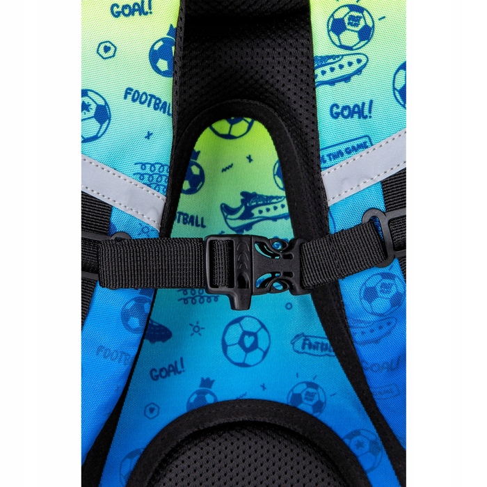 Шкільний рюкзак CoolPack багатокомパートментний, синій з жовтими акцентами, 21 л