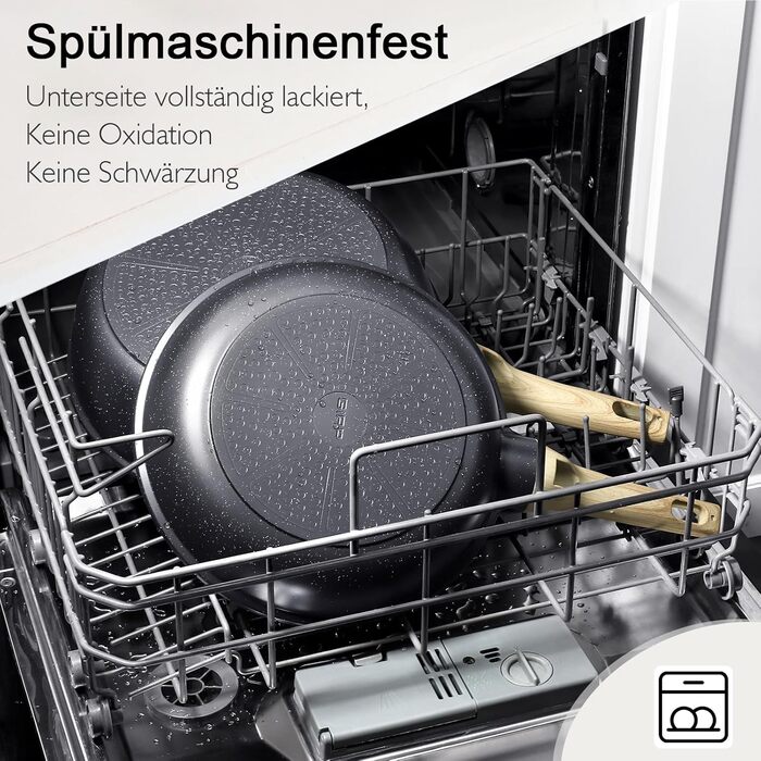 Набір посуду GiPP 17 предметів: каструлі та сковороди з антипригарним покриттям, сірий колір