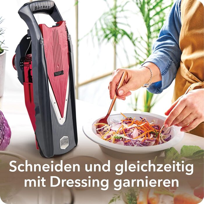 Börner Vital Mandoline Vegetable Slicer (11-piece) • Vegetable Slicer (V-Slicer) for Fruits & Vegetables + Accessories • 8 Cutting Styles • Kitchen Slicer (Basic Set)