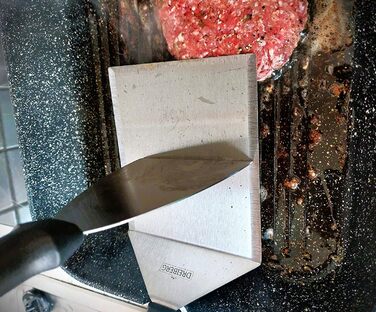 Набір для приготування бургерів DREIBERG® з нержавіючої сталі (9 предметів): лопатка, прес, розсипач спецій, дзвоники для плавлення сиру, рецепти, папір для випікання