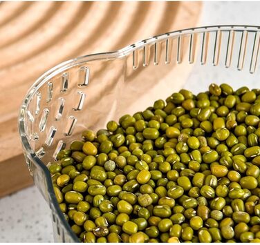 Диспенсер для сипучих продуктів FIFOR 10 л, знімна перегородка, 4-секційний контейнер для зберігання круп, рису, харчових продуктів, сірий