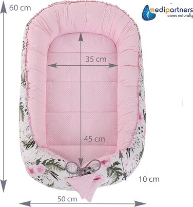 Килимок для кота та собаки Medi Partners 75x60x10 см: м'яке ліжко-гніздо з зірками (рожевий)