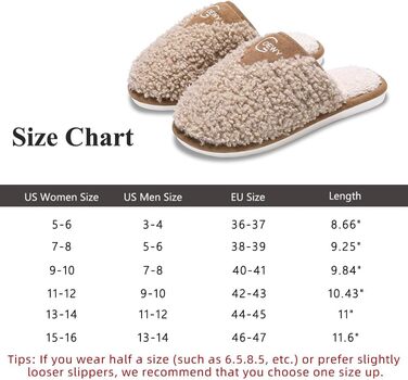 Зимові домашні тапочки для жінок та чоловіків з плюшу, теплих, м'яких, зручних, з пам'яттю, антиковзаючі, розмір 45.5/46.5 EU, коричневі