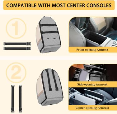 Автокрісло для собак VavoPaw: зручне ліжко для маленьких собак та котів (до 5.5 кг), сіре, універсальна консоль