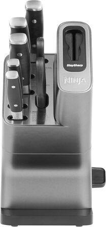 Ninja Foodi StaySharp Knife Block Set - 6-Piece Stainless Steel Knife Set with Sharpener