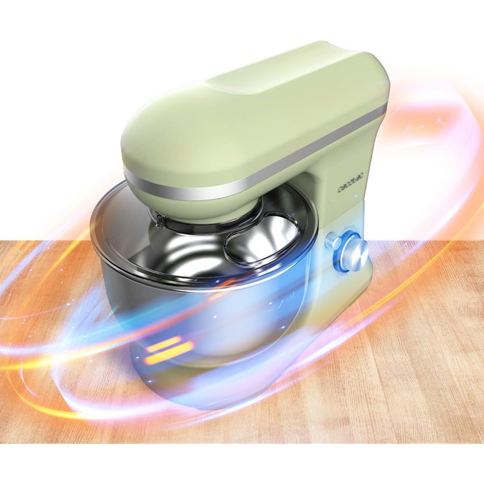 Кухонний комбайн Cecotec Cecomixer 250W з чашею з нержавіючої сталі, 3л, 5 функцій (місити, збивати, перемішувати, монтувати, емульгувати), 6 швидкостей, зелений