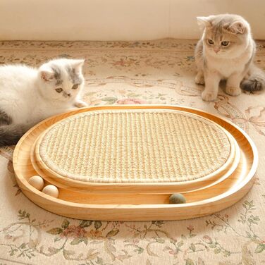 Кігтеточка CheerPals 2-в-1 для котів з натурального сизалю та м'яти, 43x33x3 см