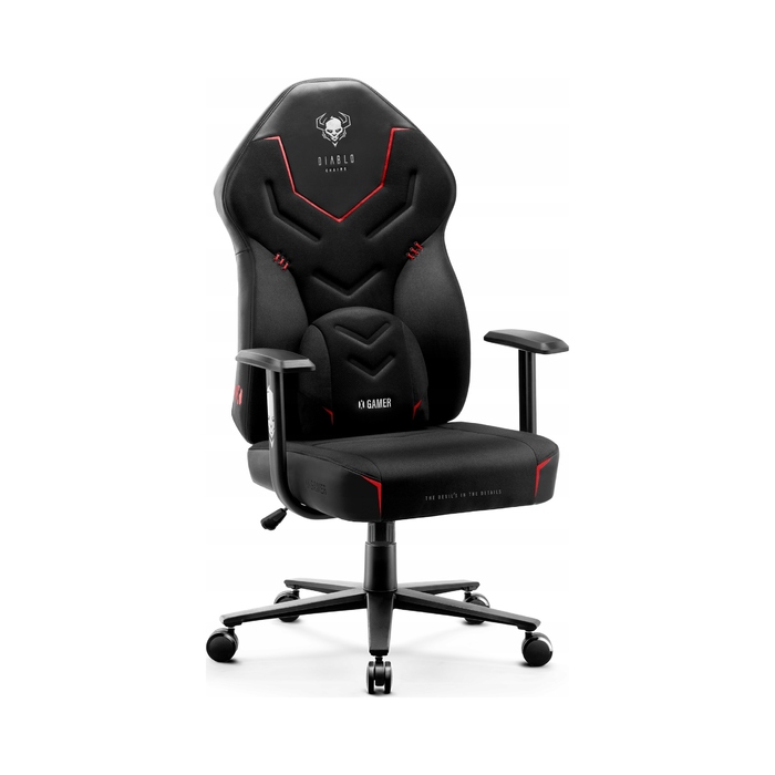 Ігрове крісло Diablo Chairs X-Gamer 2.0, тканина, чорне