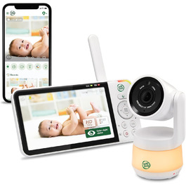 Відеоняня LeapFrog LF2513 без Wi-Fi з IPS екраном 2.8 дюйма, поворотна, з нічним баченням, датчиком температури, радіусом дії 300 метрів та тривалістю роботи батареї 12 годин