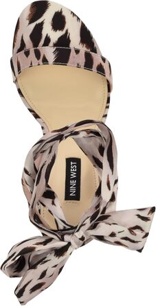 Босоніжки Nine West Kelsie на підборах, 39 EU, Леопардовий сатин (Light Natural Leopard Satin Multi 111)