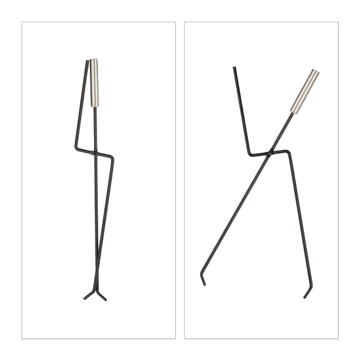 Relaxdays 5-Piece Fireplace Tool Set in Black