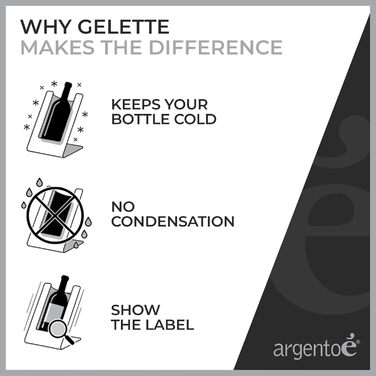 Охолоджувач для вина Argentoè Gelette, чорний