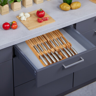 Relaxdays Drawer Knife Holder for 16 Knives