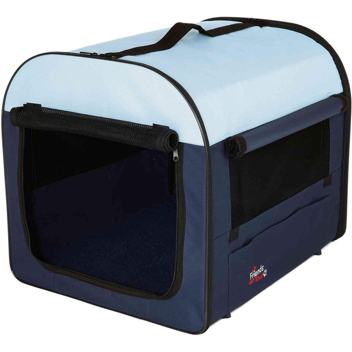 ТРИКСІ переносна переносна клітка для собак Basic, XS, 32x32x47 см - з сіткою, флісовою підкладкою, 3 кишенями, фіксаторами та тентом, у комплекті сумка – 39701 L