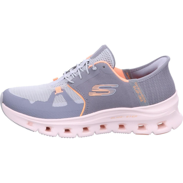 Кросівки Skechers Glide-Step Vibey Hands Free Slip-ins для жінок, сірі та помаранчеві, 38 EU