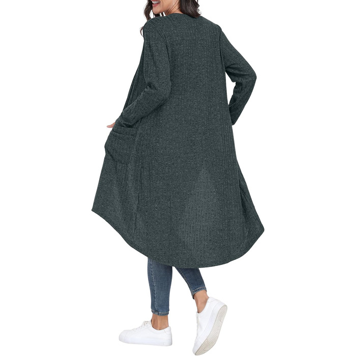 Жакет GRECEREE для жінок з ґудзиками та V-подібним вирізом, легкий кардиган (XXL, темно-зелений)