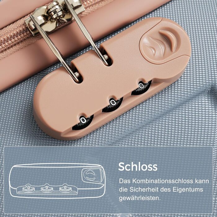 Набір валіз Merax 3 шт. з жорстким корпусом, 4 колеса, блакитний колір