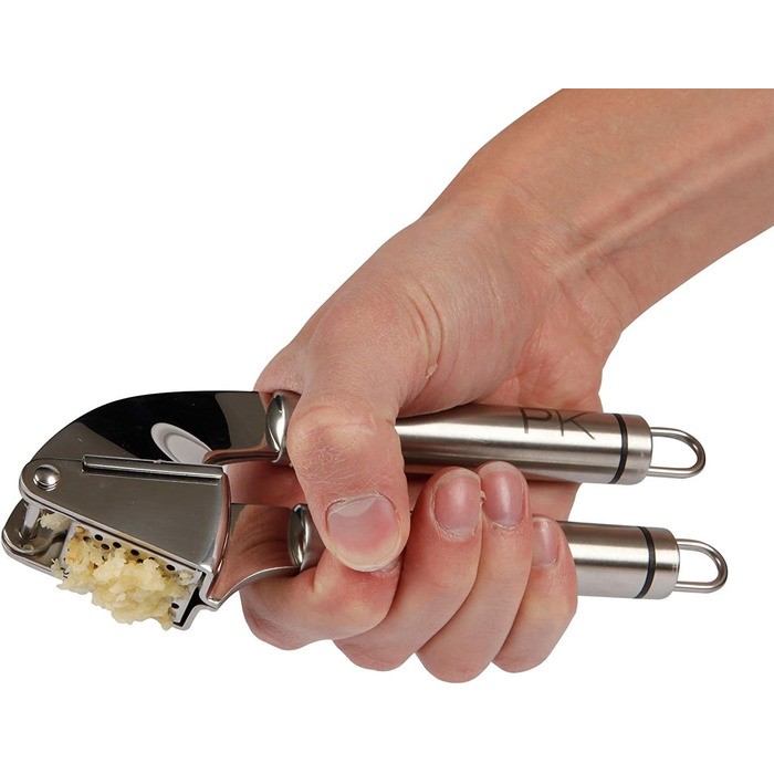 Stainless Steel Garlic Press - Professional Grade - Baby Food Safe - 10 Year Warranty - Precision Kitchenware