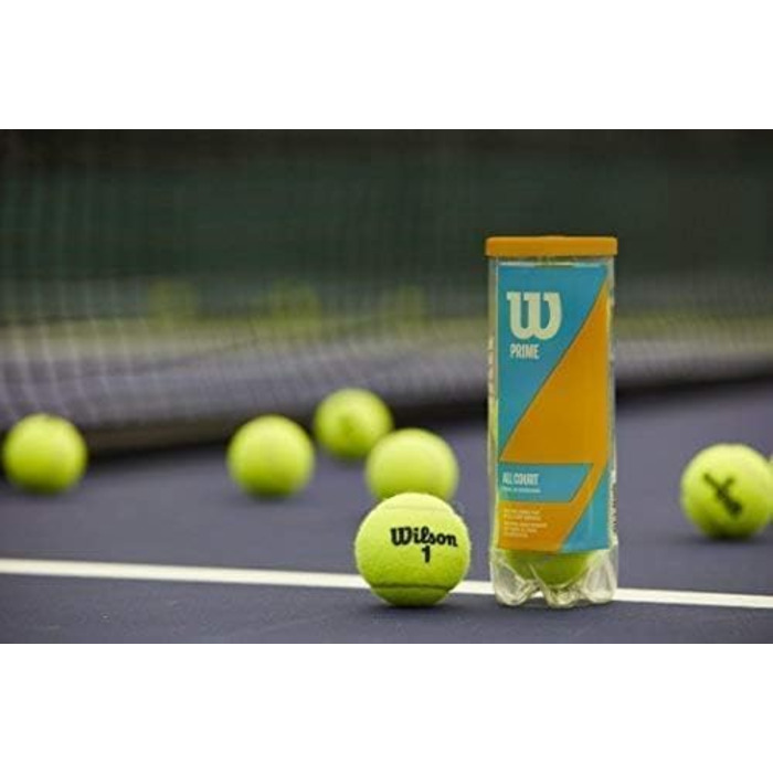Тенісні м'ячі Wilson Prime All Court - універсальні, жовті, упаковка 4 банки (12 м'ячів)