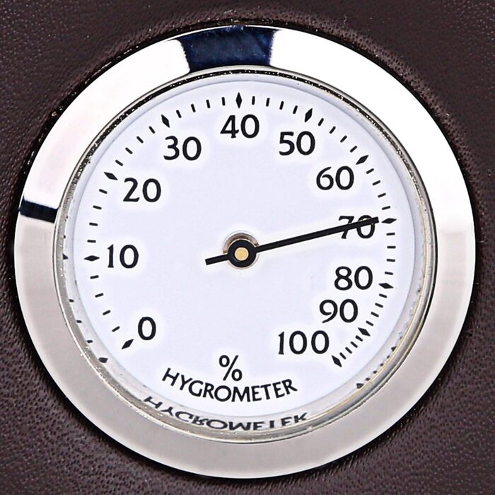 Вишуканий шкіряний тютюнотримач для сигар з кедрової деревини та зволожувачем (колір: коричневий)